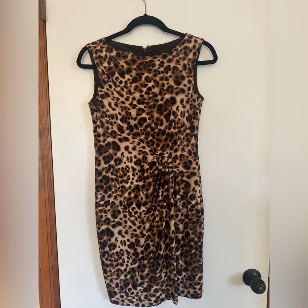 Jones New York Petite Leopard Print Dress – 2P